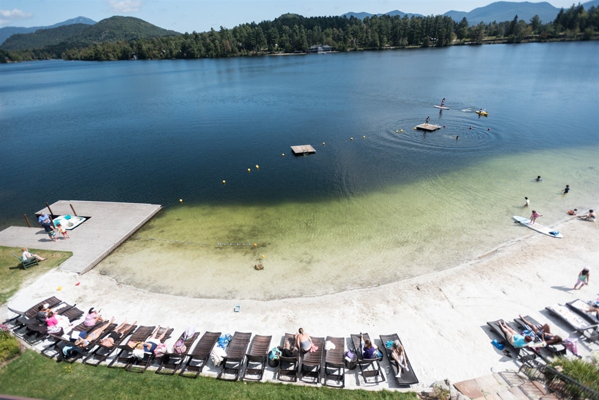 Crushed limestone beach helps with acid rain in the Adirondacks