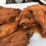 close up of wings from lisa g's