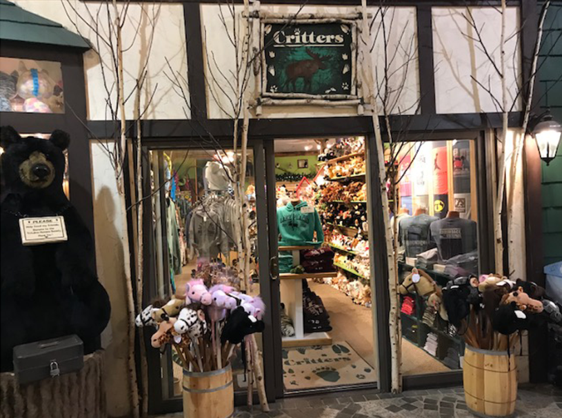 Entrance to Critters Store