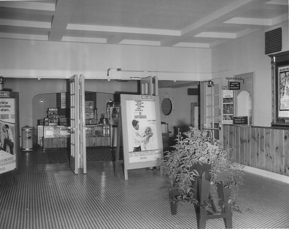 black and white image of the Palace Theatre Lobby