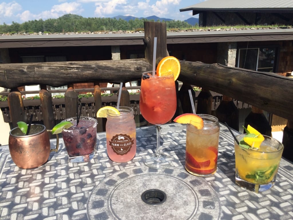 summer cocktails on the patio