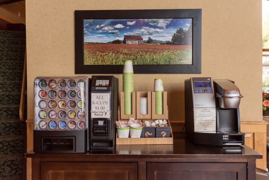 keurig in the lobby