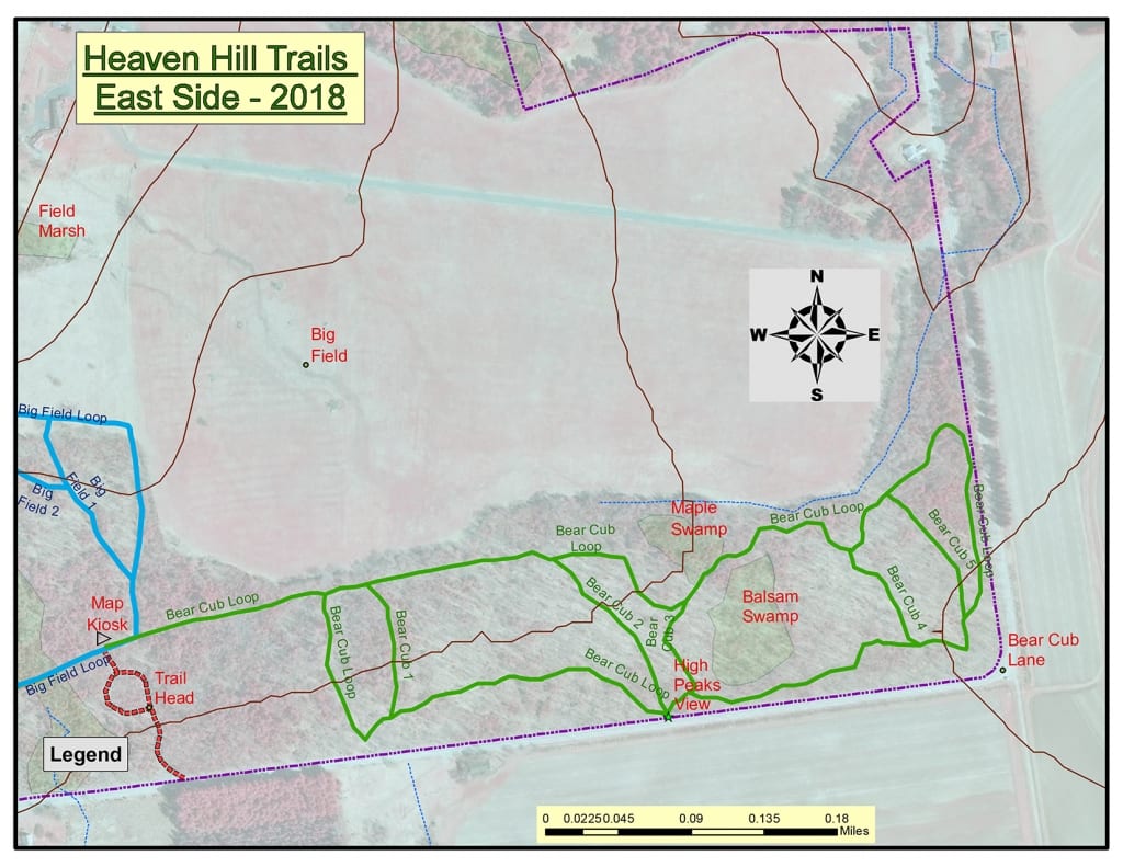 Heaven Hill East Side Trail Map