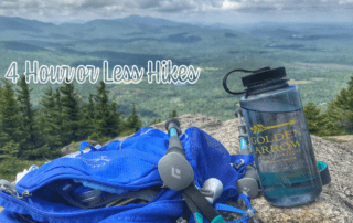 Backpack and water bottle on the summit of Catamount Mountain