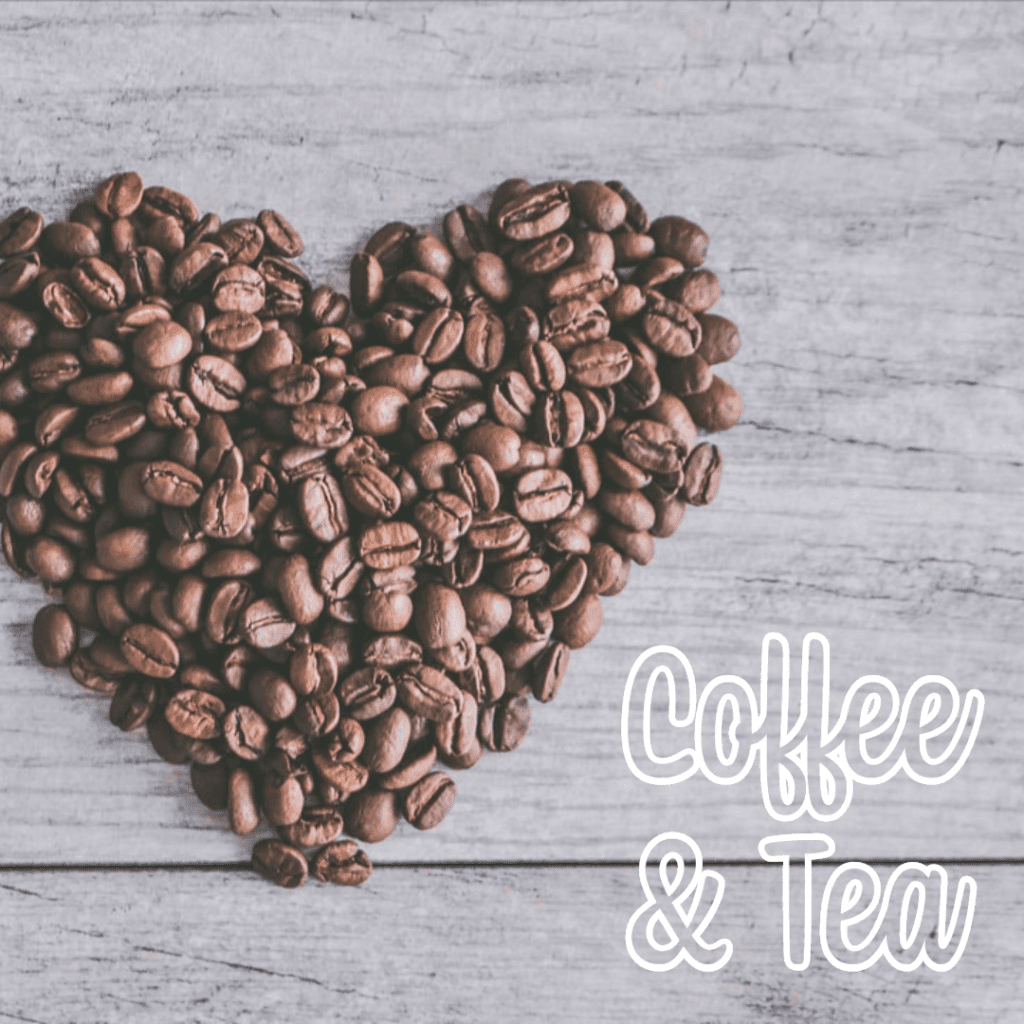 coffee beans in shape of heart