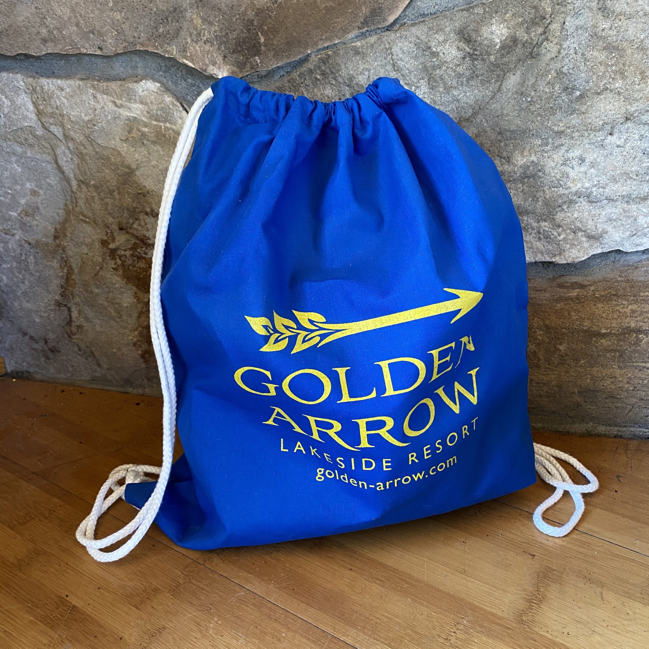 Drawstring Bag Golden Arrow Lakeside Resort