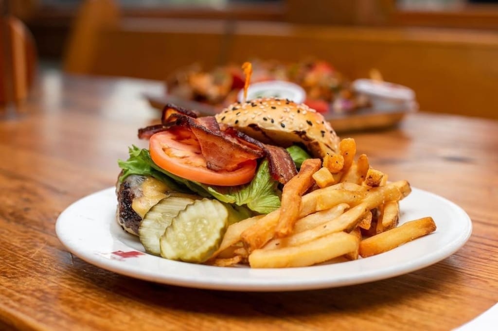 Burger from the pub