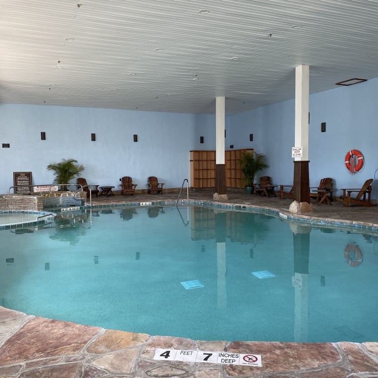 indoor pool at the Golden Arrow