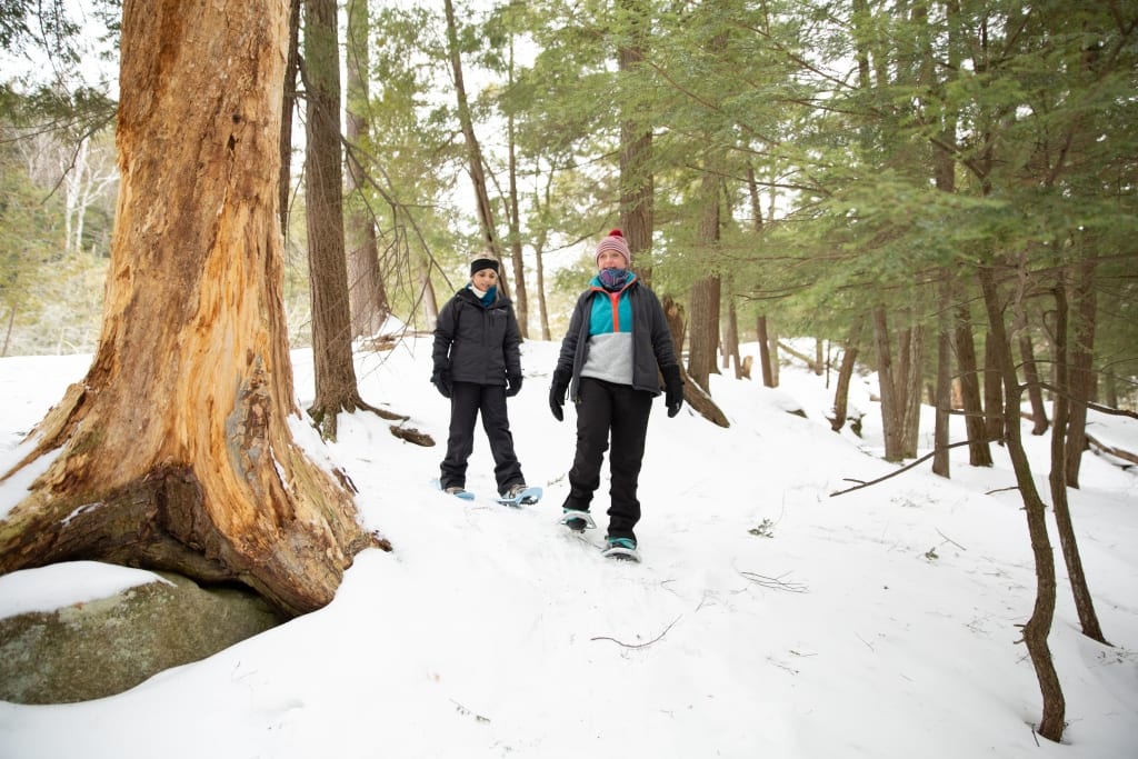 Snowshoeing at the Flume Trails