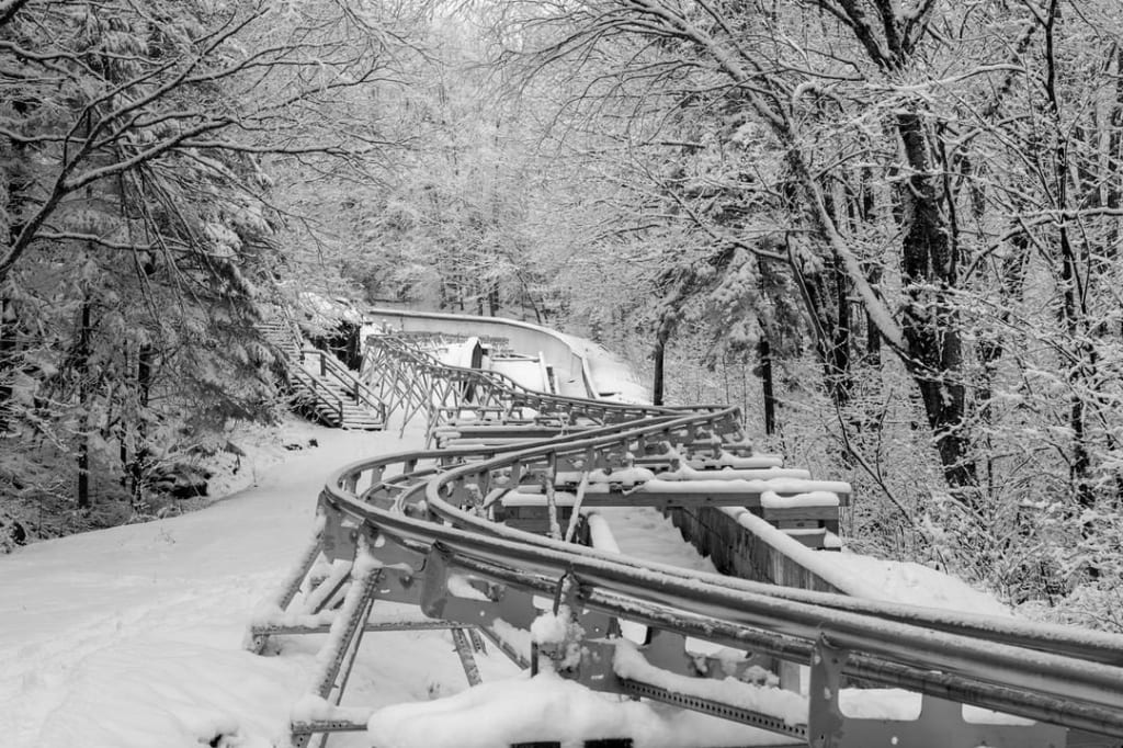 winter mountain coaster