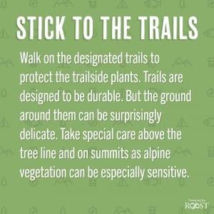 Stick to the trails