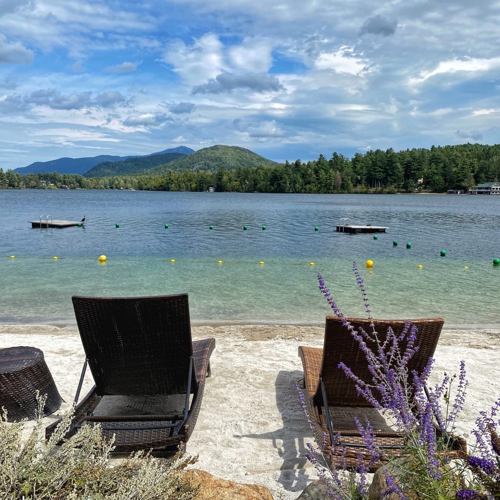Beach chairs on Mirror Lake