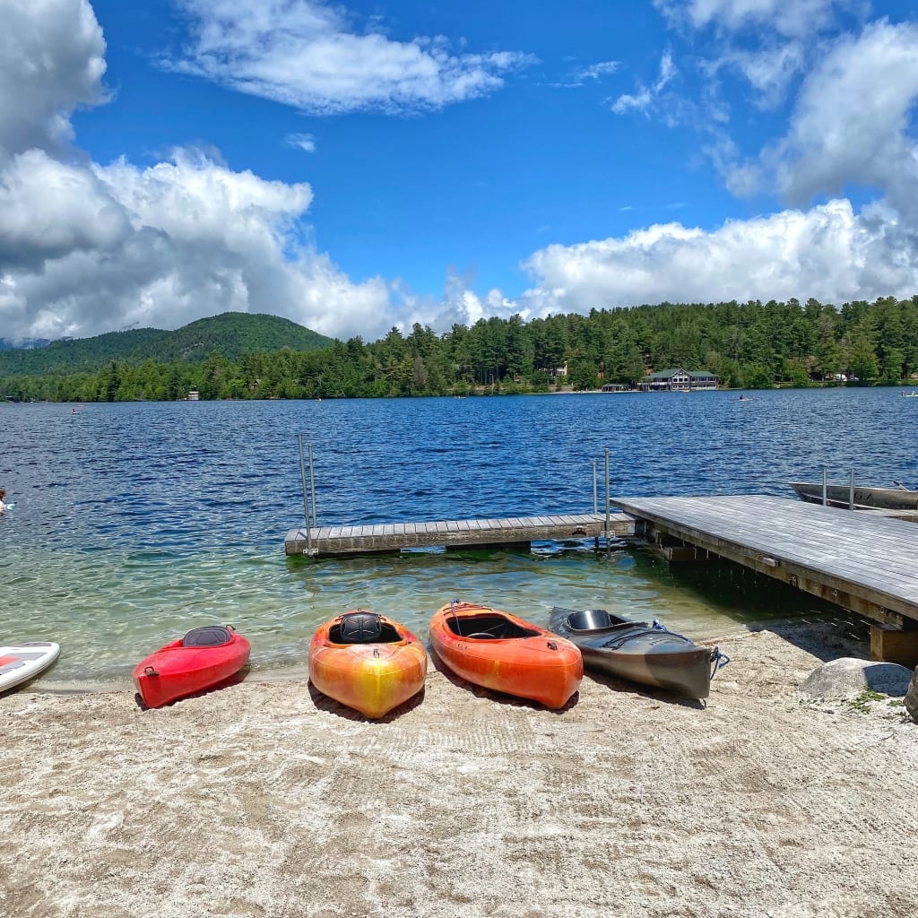 kayaks on mirror lake