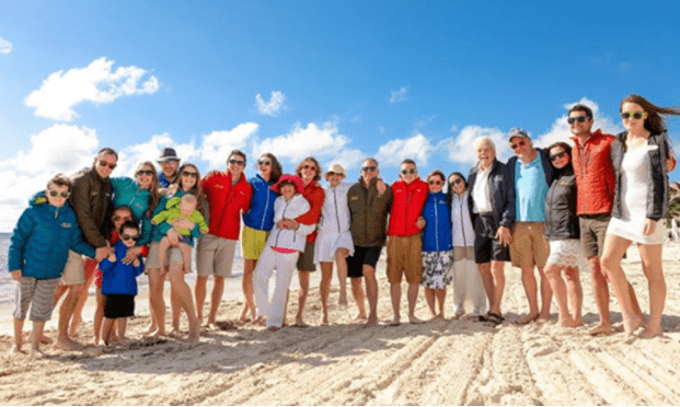 The Holderied Family on a sunny beach