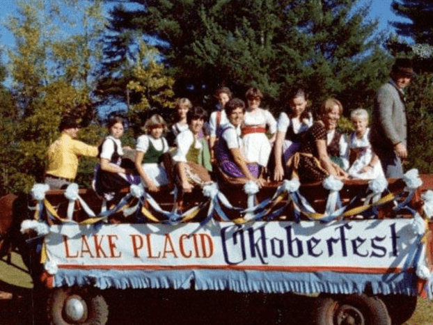 Stefanie on one of the first Oktoberfest floats