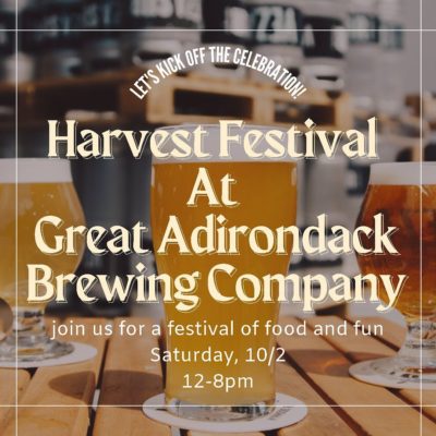 Celebrate Harvest Festival with Great Adirondack Brewing Company