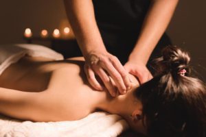 Photo of a person receiving a massage at a spa in Lake Placid