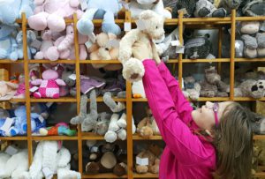 Photo of a young girl shopping in Lake Placid