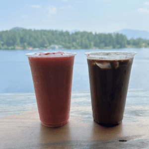 Grab a coffee or smoothie at The Coffee Bar in the Alpine Mall