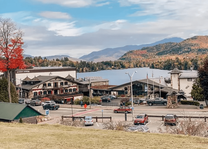 views of the Golden Arrow and Generations from Main Street