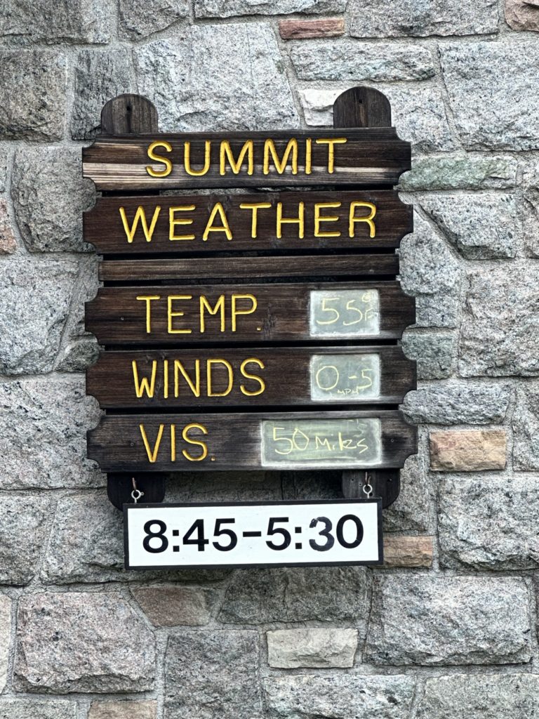 Weather report for Whiteface Mountain Summit