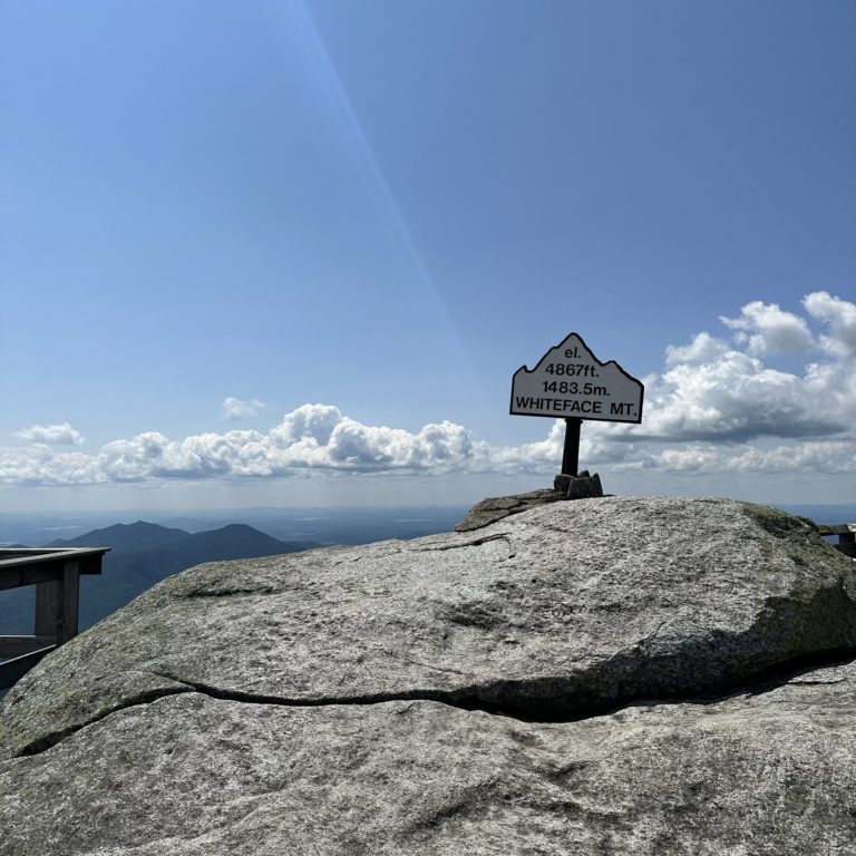Elevation sign on Whiteface Mountain