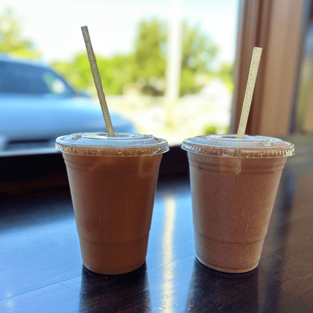 iced drinks from Nori's - part of the Coffee Trail