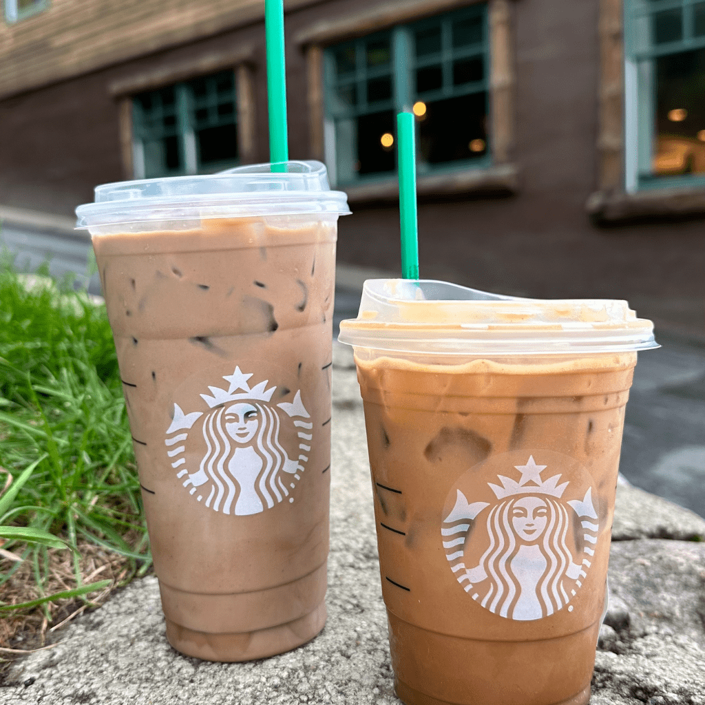 iced drinks from Starbucks - part of the Coffee Trail
