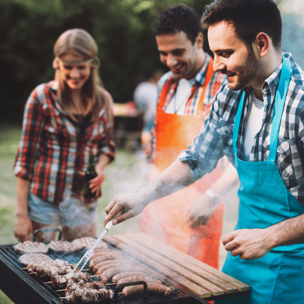Friends enjoying a BBQ for Labor Day