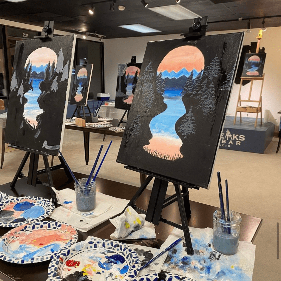 Take a Girl's Trip to Lake Placid and visit the Peaks Paintbar