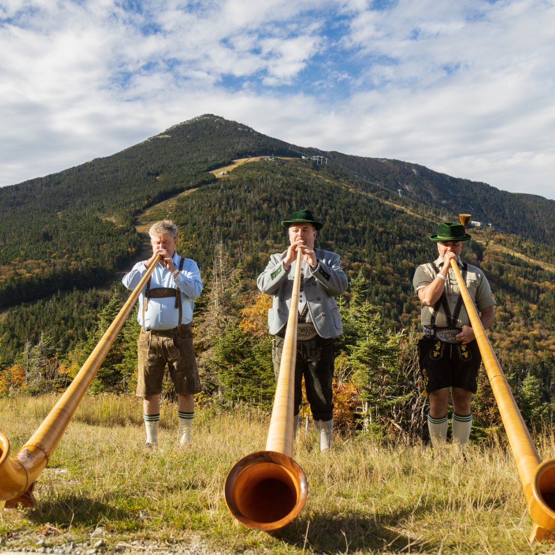 Visit Whiteface Mountain during Oktoberfest and listen to the Alphorn Trio