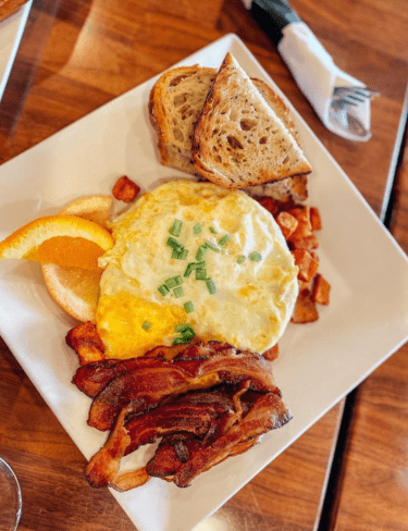 GenerationsTap & Grill toast, eggs, bacon and breakfast potatoes