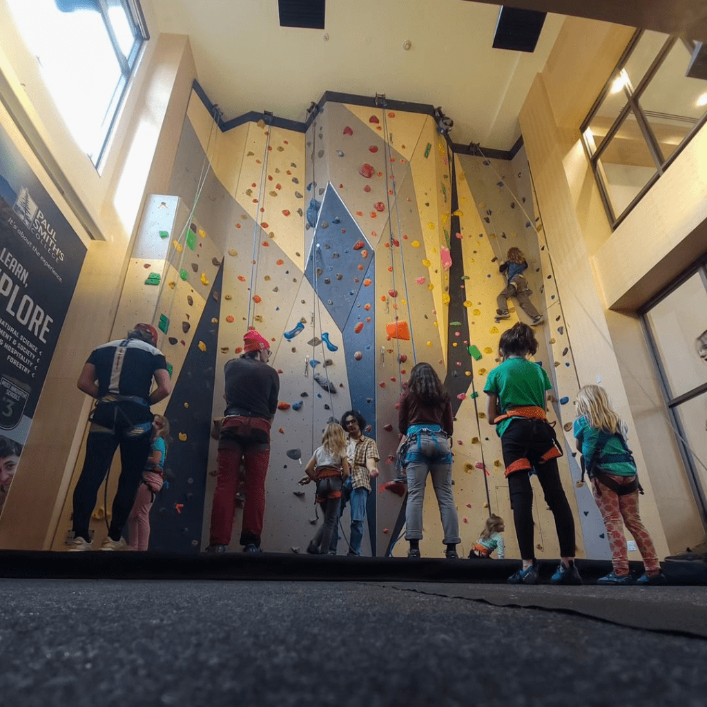 Spend a rainy day in Lake Placid at the mt van hoevenberg climbing wall
