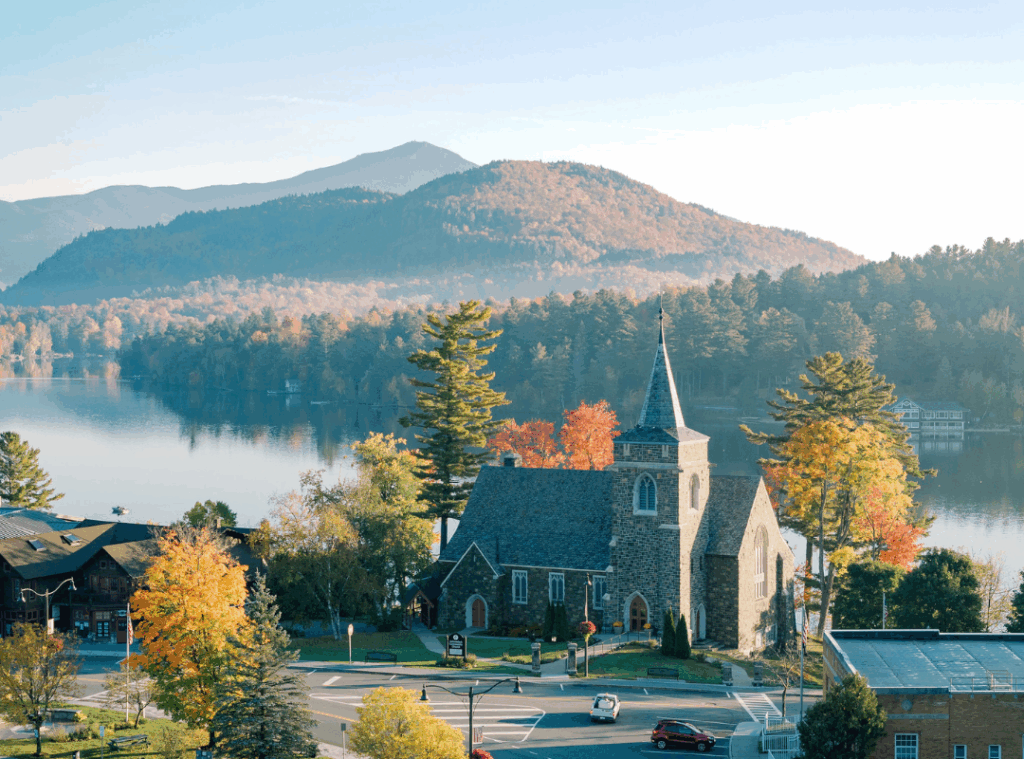Enjoy the fall views in Lake Placid