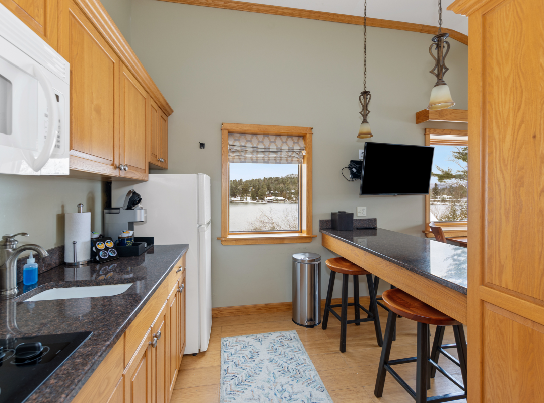 kitchenette in the Tabletop Suite