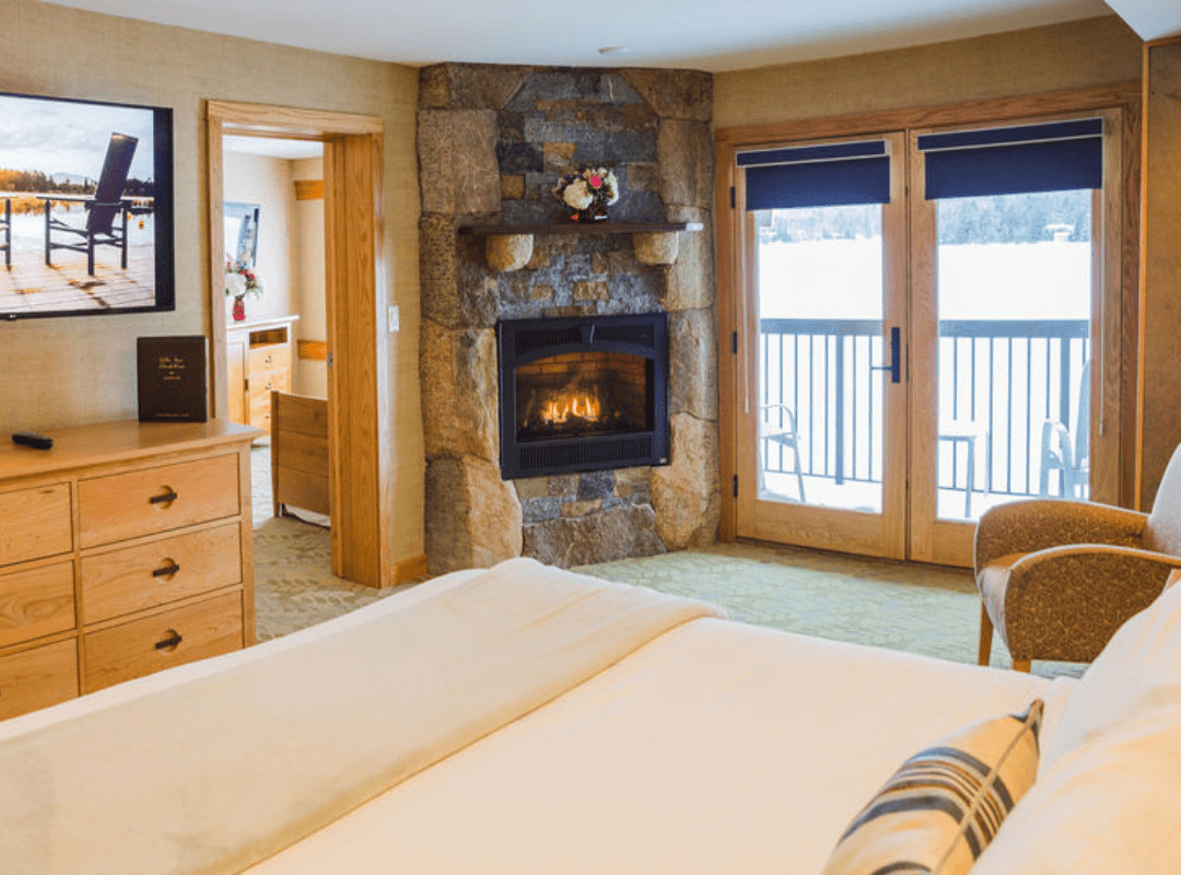 Fireplace in the Skylight Suite
