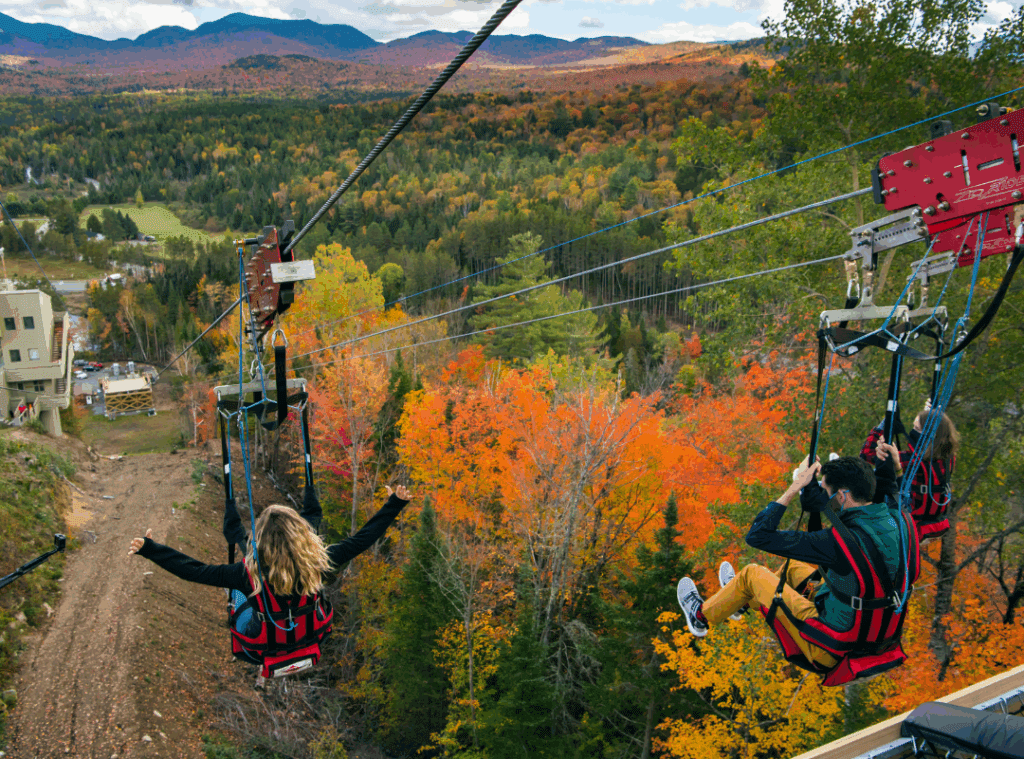 Ride the Sky Flyer Zip Line at the Olympic Jumping Complex in Lake Placid