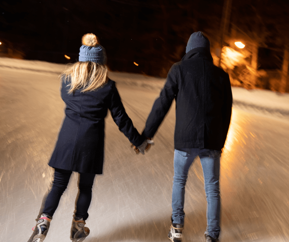 skating on the olympic oval is a perfect date night idea in lake placid