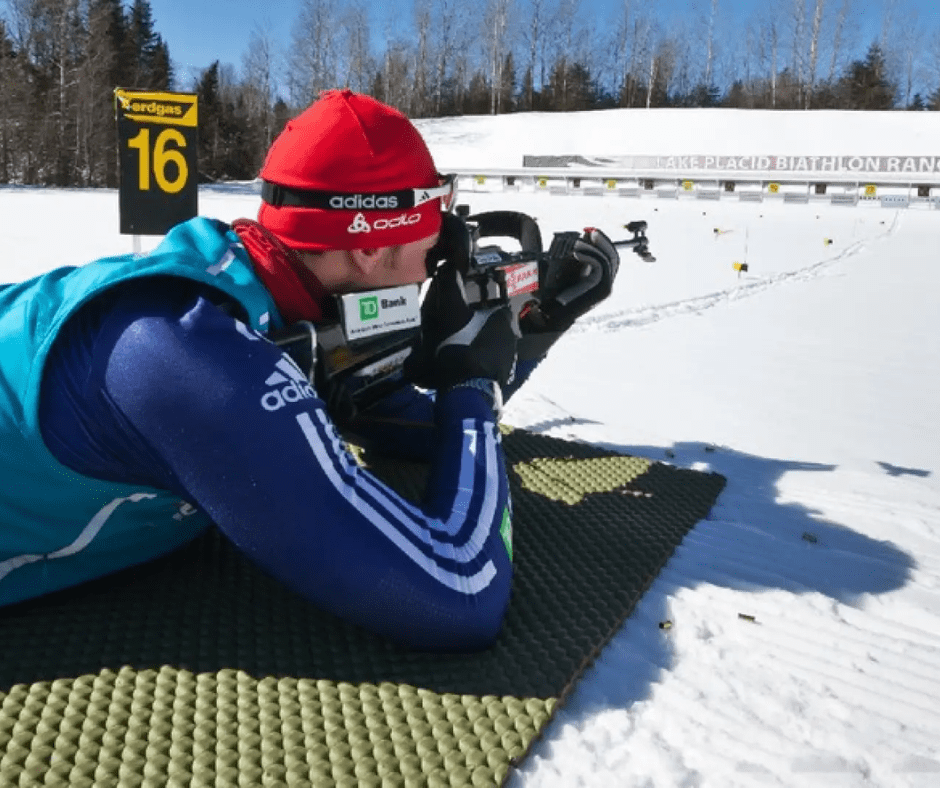 Biathlon is a cool Olympic experience you can try in Lake Placid