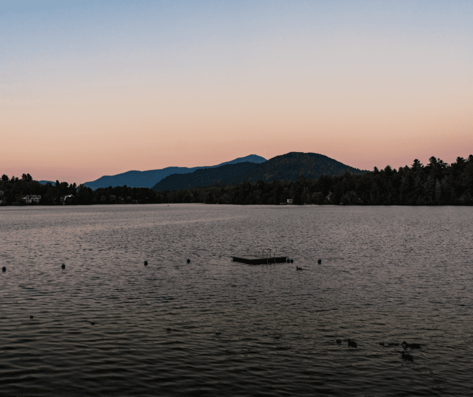 For a peaceful and beautiful evening activity, go for a paddle on Mirror Lake