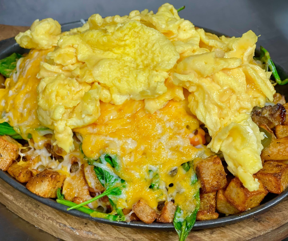 A rosti at the popular Breakfast Club Etc. In Lake Placid