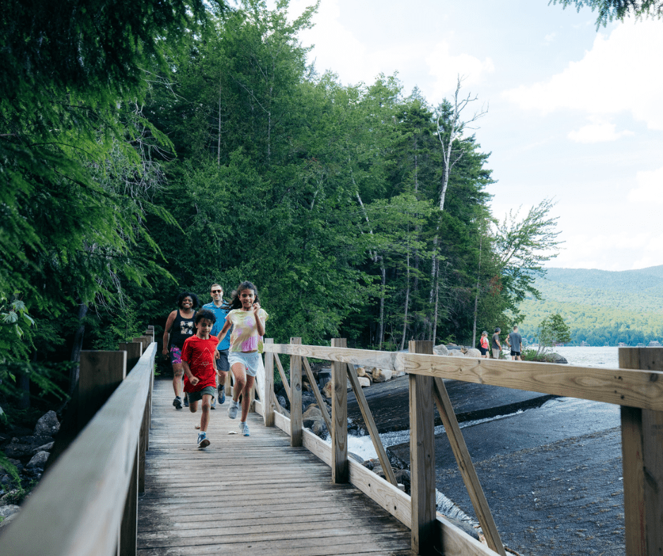 A walk at the Peninsula Trails is a family friendly activity in Lake Placid