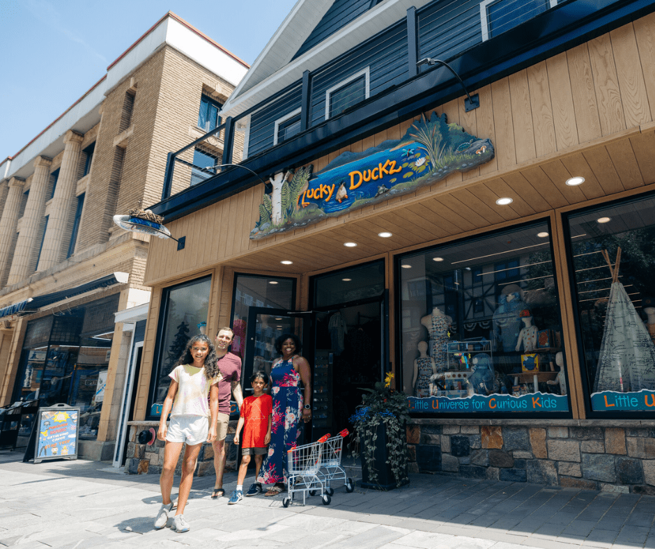 Kids love to shop Lucky Duckz on Main Street Lake Placid
