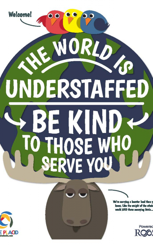 The world is understaffed. Be kind to those who serve you.